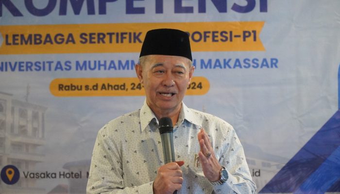 Rektor Unismuh Buka Pelatihan Asesor Kompetensi, Tekankan Integritas dan Profesionalisme