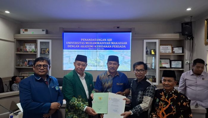 Unismuh Makassar Resmi Teken AJB dengan Akademi Kebidanan Persada Wajo, Siap Buka PSDKU