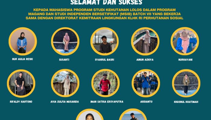 Lolos Seleksi MSIB, 12 Mahasiswa Kehutanan Unismuh Siap Magang di Berbagai Provinsi
