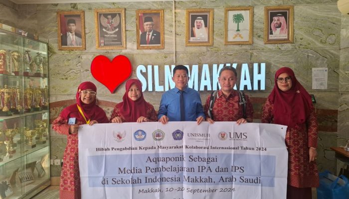 Tim Dosen Unismuh Sosialisasikan Pelaksanaan PKM Media Belajar Aquaponik di Sekolah Indonesia Makkah
