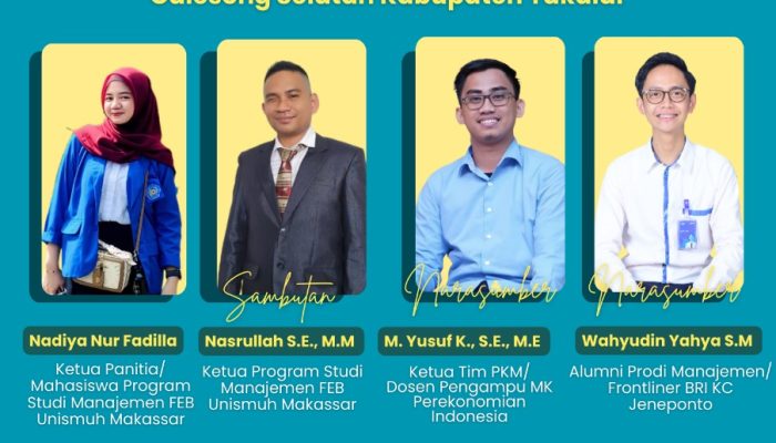 Dukung UMKM Lokal, Dosen FEB Unismuh Gelar Pengabdian di Galesong Selatan