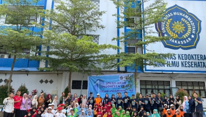 Bentuk Karakter Unggul, Unismuh Gelar Lomba Senam Anak Indonesia Hebat