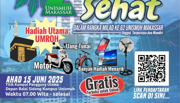 Sekitar Enam Ribu Peserta Diprediksi Meriahkan Jalan Sehat Unismuh, Panitia Siapkan Hadiah Utama Umrah