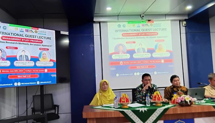 Riset Kualitatif Berbasis Islam Jadi Topik Kuliah Tamu Internasional Prodi Manajemen Unismuh
