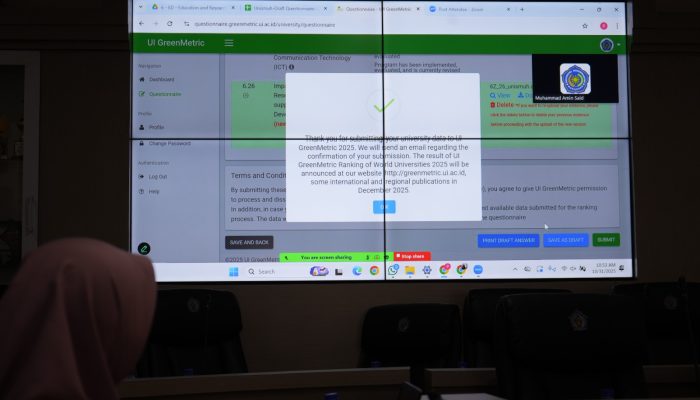 Unismuh Makassar Resmi Submit Data Pemeringkatan UI GreenMetric