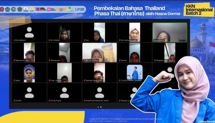 Unismuh Makassar Perkuat Pembekalan KKN Internasional lewat Pelatihan Bahasa Thailand