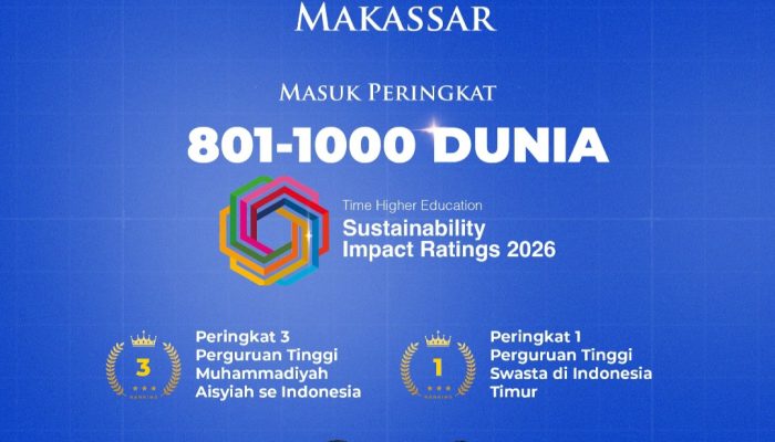 Naik Peringkat Dunia THE Sustainability Impact Ratings 2026, Unismuh Makassar Perkuat Capaian SDGs