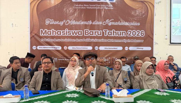 298 Maba FISIP Unismuh Ikuti Ta’aruf, Dekan Bahas Ulas AI dan Etika