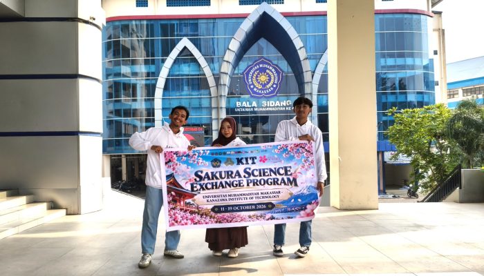 Tiga Mahasiswa Teknik Unismuh Terpilih Ikuti Sakura Science Program di Jepang