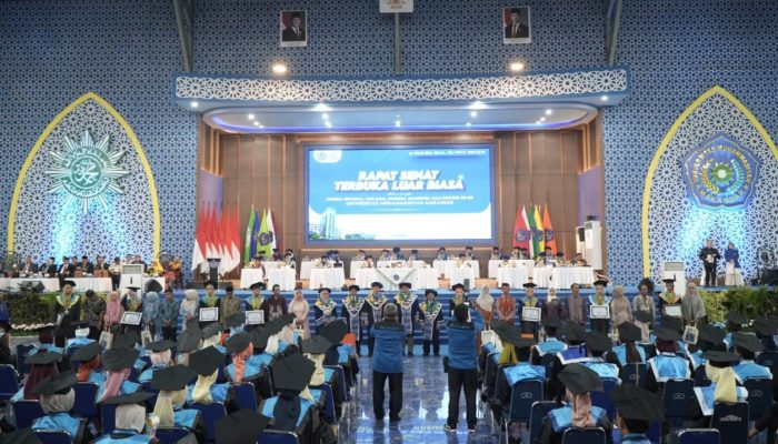 Wisuda 1.598 Lulusan, Unismuh Makassar Umumkan Delapan Wisudawan Terbaik